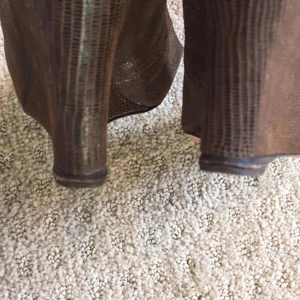 Ann Taylor Brown Python Wedge Heel Size 7 - image 5